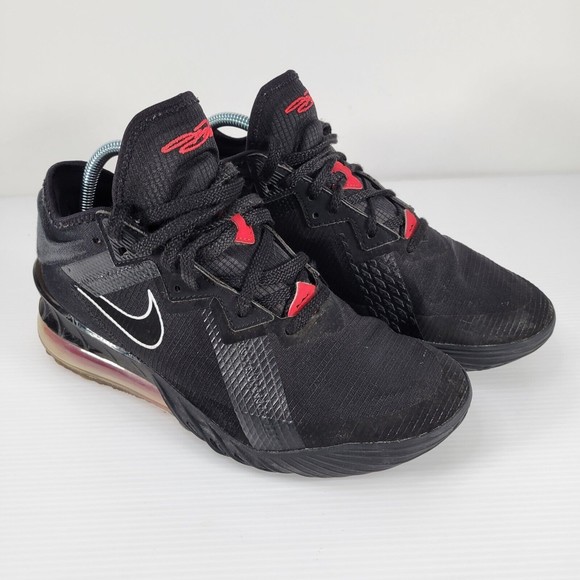 nike lebron 18 black red